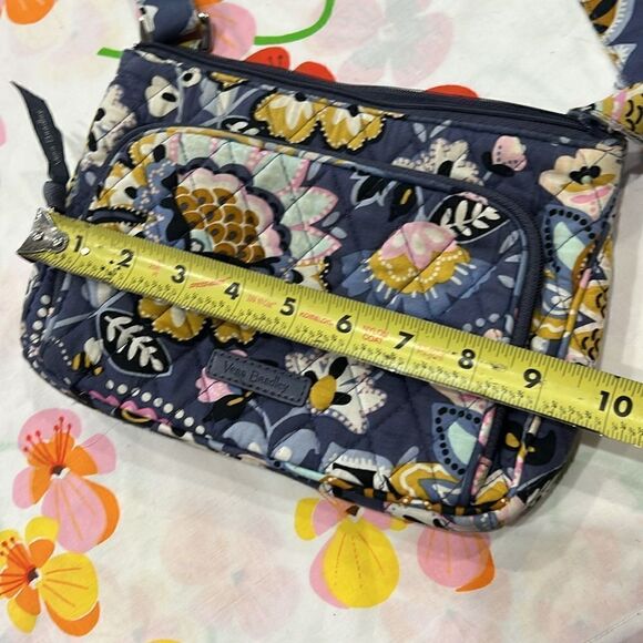 Vera Bradley Charmont Meadow Gray Small Zip Crossbody - Picture 10 of 13